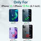 FNTCASE for iPhone 12 Phone Case: for iPhone 12 Pro Phone Case Military Grade Drop Proof Rugged Protective Cover with Kickstand | Matte Textured Shockproof TPU Hybrid Bumper Cases 6.1 inch - Black