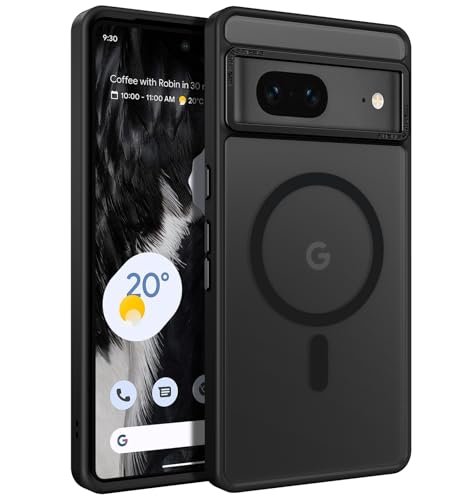 BENTOBEN for Google Pixel 7 Case [Compatible with Magsafe] Translucent Matte Magnetic Pixel 7 Case Magsafe Slim Thin Shockproof Women Men Protective Phone Cases Cover for Google Pixel 7 6.4", Black