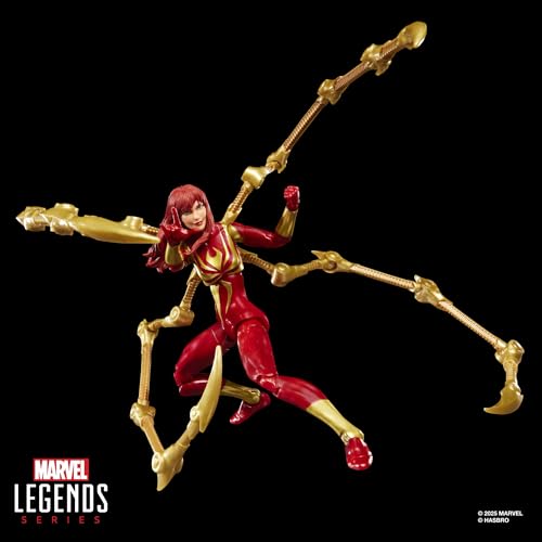 Marvel Legends Series Magic: The Gathering Mary Jane Watson (Iron Spider), 6-Inch Spider-Man Action Figure & Exclusive Foil Collectible Card Game Trading Card