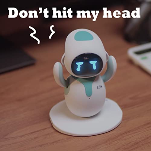 ENERGIZE LAB Eilik – Cute Robot Pets for Kids and Adults, Your Perfect Interactive Companion at Home or Workspace, Unique Gifts for Girls & Boys.