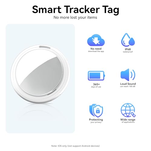 Air Tracker Tags-4 Pack, Item Finders Works with Apple Find My(iOS Only), Air Tracker Tags with 4 Case, Bluetooth Tracker Keys Finder and Item Locator & GPS Trackers for Kids/Pets/Dog/Luggage/Wallet