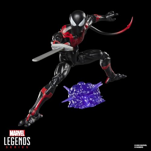 Marvel Legends Series Uncanny Spider-Man (Nightcrawler), Retro Cardback Comics Collectible 6-Inch Scale Action Figure | 6 Marvel Legends Figure, 5 Accessories, Sword, Bamf, Retro Cardback, 20 Plus Points Articulation
