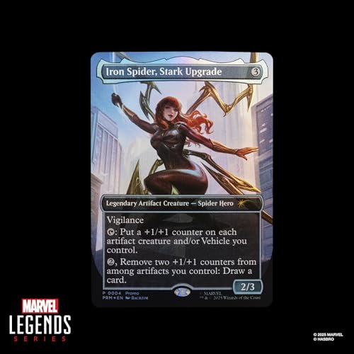 Marvel Legends Series Magic: The Gathering Mary Jane Watson (Iron Spider), 6-Inch Spider-Man Action Figure & Exclusive Foil Collectible Card Game Trading Card