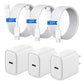 3 Pack iPhone Fast Charger cargador【Apple MFi Certified】 20W Rapid USB C Wall Charger with 6FT Fast Charging Cable Compatible with iPhone 11 12 13 14 Plus,Pro Max,Pro/Mini/XR/iPad