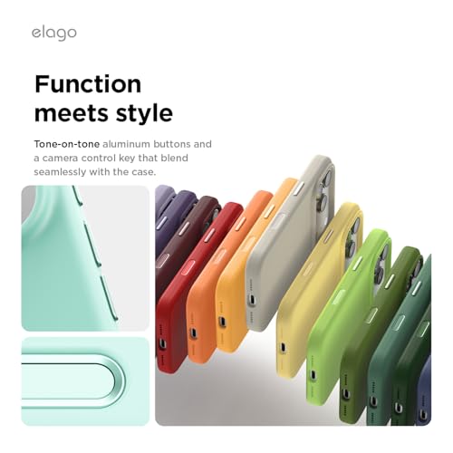 elago for iPhone 17 Pro Case, Premium Magnetic Silicone Case, Compatible with MagSafe, Liquid Silicone Material, Protective Cover, Shockproof, Slim Phone, 6.3 inch (Aqua Sky)