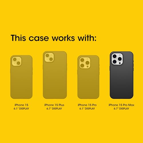 OtterBox iPhone 15 Pro MAX (Only) Commuter Series Case - BLACK, slim & tough, pocket-friendly, with port protection