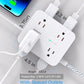 Surge Protector Power Strip - HANYCONY 8 Outlets 4 USB (2 USB C) Charging Ports, Multi Plug Outlet Extender, 5Ft Braided Extension Cord, Flat Plug Wall Mount Desk Charging Station for Home Office ETL