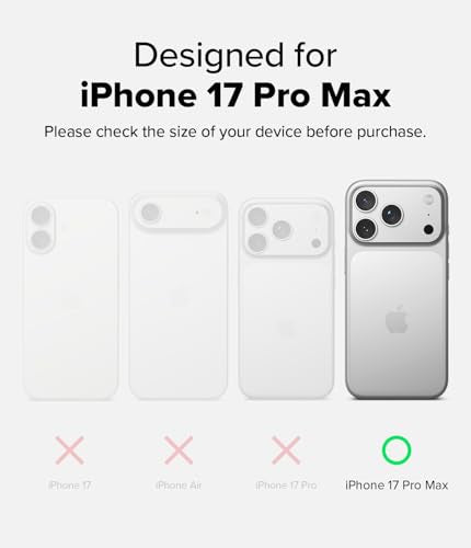 Ringke Rugged Gear for iPhone 17 Pro Max Case [Compatible with MagSafe] Prevents Oily Smudges Non-Slip Enhanced Grip Protective Cover Precise Cutouts for Camera - Magnetic Camo Black