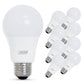 Feit Electric A19 LED Light Bulbs, 60W Equivalent, Dimmable, E26 Standard Base, 90 CRI, 800 Lumens, 2700K Soft White, 120V, 22 Years Lifetime, Damp Rated, 8 Pack, OM60DM/927CA/8