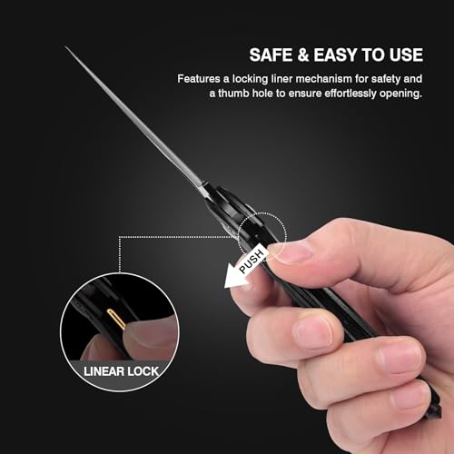 Multitool Carabiner with Pocket Knife, Stocking Stuffers Gifts for Men, EDC Carabiners with Folding Knives, Bottle Opener, Window Breaker and Screwdriver, Survival Gear for Camping Hiking