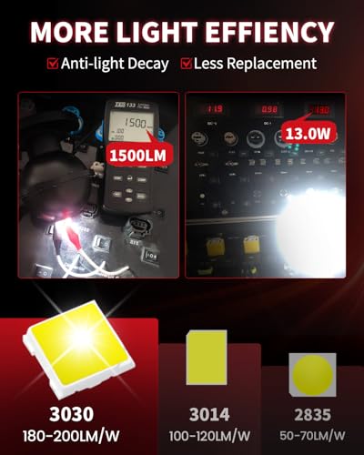 LASFIT 921 LED Bulb Reverse Lights, 912 T15 Back Up Light CANBUS Error Free W16W 906 Reversing Bulb 904 916 6000K Xenon White New Upgrade Design, Plug and Play (Pack of 2)
