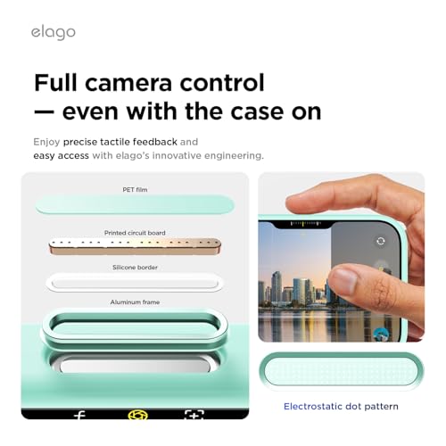 elago for iPhone 17 Pro Case, Premium Magnetic Silicone Case, Compatible with MagSafe, Liquid Silicone Material, Protective Cover, Shockproof, Slim Phone, 6.3 inch (Aqua Sky)