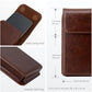 Holster for iPhone 17, 17 Pro, 16, 16 Pro, 15, 15 Pro, 14, 14 Pro, 13, 13 Pro, 12, Galaxy S26, S25, S24, Premium Leather Pouch with Belt Clip Phone Holster Belt Case, Coffee -M