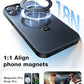 TORRAS Upgraded 360 Spin Magnetic Stand for iPhone 16 Pro Case, Fit for MagSafe, Built-in Kickstand, Camera Control, Mil-Grade Protective Soft Edge Translucent Case for iPhone 16 Pro, Black 6.3''