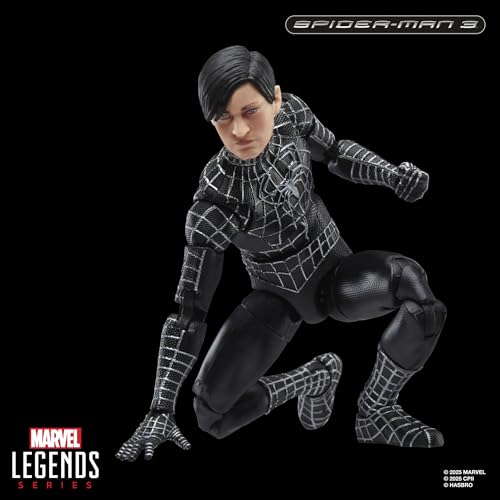 Marvel Legends Series Spider-Man, Spider-Man 3 Collectible 6 Inch Action Figure with Symbiote Accessories