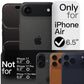 JETech Magnetic Slim Case for iPhone Air, Compatible with MagSafe, Ultra-Thin Lightweight Minimalist Phone Cover with Matte Finish and Full Camera Lens Protection, 6.5-Inch Display (Black)