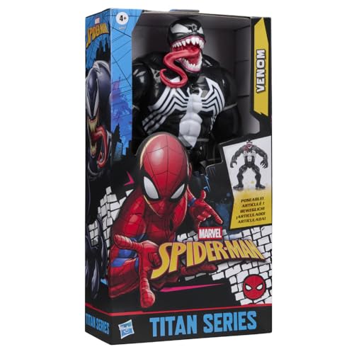 Marvel Spider-Man Titan Series Venom Deluxe Action Figure, 12-Inch-Scale (30 cm) Super Hero Toys for Kids Ages 4+
