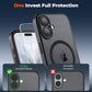 SUPFINE Magnetic for iPhone 17 Case with Camera Control Button,[Full Camera Protection][1+Tempered Glass Screen Protector] Slim Translucent Matte Shockproof Phone Cover,Black
