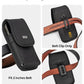 PiTau Holster for Samsung Galaxy Ultra S26 S25 S24 S23 S22 5G, Google Pixel Pro 7 8 9, Nylon Cell Phone Belt Holder Case with Clip, Pouch Fits Protective Cover, Extra Large, Black