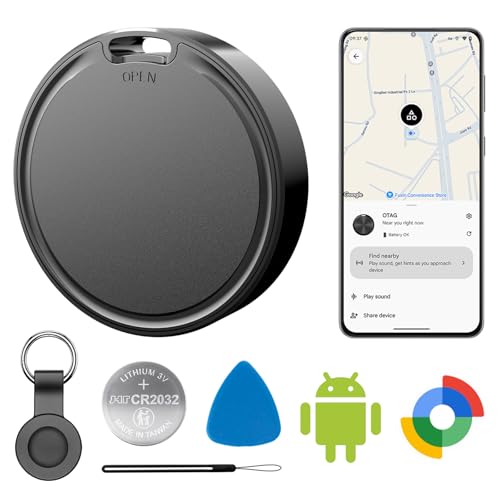 Air Tags for Android,Air Tags-1 Pack Android,Air Tracker Tags with 1 Case,2 Year Battery Life,Google Find Trackers for Google'S Find Hub App,IP65 Waterproof Luggage Tracker Tags for Keys