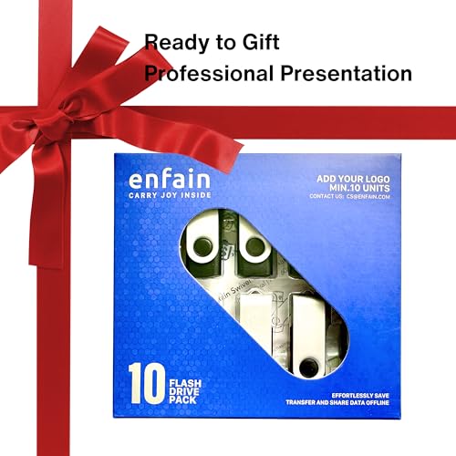 Enfain Enfain 16GB USB 2.0 Flash Drive 10 Pack | 160GB Total Swivel Thumb Dri ...
