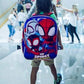 Spiderman Backpack for Boys 4-8yrs w/Padded Straps & Large Compartment - Kindergarten Backpack for Boys, Includes Spidey Water Bottle, 3D Puffy Stickers & More - Toddler Spiderman Backpack, Medium