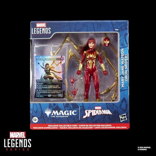 Marvel Legends Series Magic: The Gathering Mary Jane Watson (Iron Spider), 6-Inch Spider-Man Action Figure & Exclusive Foil Collectible Card Game Trading Card