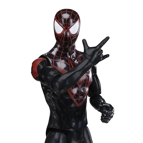 SPIDER-MAN Marvel Titan Series Miles Morales Action Figure, 12-Inch-Scale (30 cm) Super Hero Toys for Kids Ages 4+
