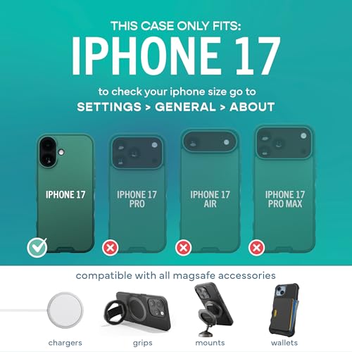 Smartish® iPhone 17 MagSafe Case - Gripmunk Magnetic Slim Case [Lightweight + Protective] Thin Grip Cover with Microfiber Lining for Apple iPhone 17 - So Jaded