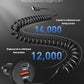 iPhone 17 16 15 Pro Max Car Charger Fast Charging, 90W 3-Port Car Charger USB C Fast Charge Cigarette Lighter Adapter with 4FT Coiled USB C Cable for iPhone 17/17 Pro Max/17e/Air/16/15 Pro/Plus, iPad