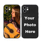 Custom Pictures Phone Case for iPhone 17/16/15/14/13/12/11 Pro Max Mini, Personalized Phone Cases, Customized Photo Black Liquid Silicone Soft Gel Rubber Cover for Birthday Friends Family