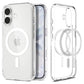 Spigen Ultra Hybrid MagFit Case for iPhone 17 - Clear White | MagSafe Compatible, Anti-Yellowing Crystal Clarity, Patented Air Cushion, MIL-STD-810H Military-Grade Drop Protection