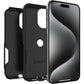 OtterBox iPhone 15 Pro MAX (Only) Commuter Series Case - BLACK, slim & tough, pocket-friendly, with port protection
