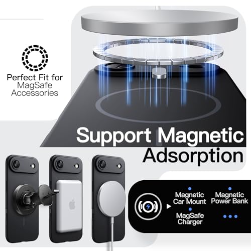 JETech Magnetic Slim Case for iPhone Air, Compatible with MagSafe, Ultra-Thin Lightweight Minimalist Phone Cover with Matte Finish and Full Camera Lens Protection, 6.5-Inch Display (Black)