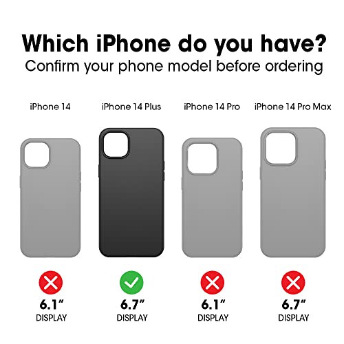 OtterBox iPhone 15 Plus and iPhone 14 Plus Commuter Series Case - BLACK, slim & tough, pocket-friendly, with port protection
