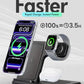 Wireless Charging Station Multiple Devices: 3-in-1 Phone Fast Multi Charger Stand for Apple Products iPhone 14 13 12 11 Pro Max XS XR X 8 Plus Watch 8 7 6 5 4 3 2 SE and AirPods 3 2 Pro