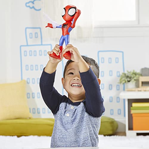 Spidey and his Amazing Friends Marvel Supersized Spidey Figure, 9-Inch Action Figure, Preschool Toys for Kids, Ages 3 and Up, Super Hero Toys