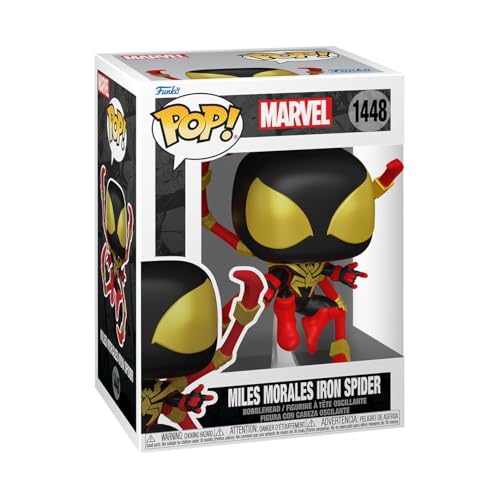 Funko POP! Marvel: Miles Morales Iron Spider - 1 in 6 Chance of Rare Chase | Official Superheroes Merch - Collectable Vinyl Figurine for Shelf Display - Birthday Gift Idea for Fans and Collectors