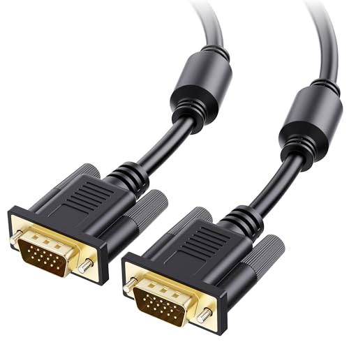 Cable Matters VGA Cable with Ferrites - 10ft, VGA Cord for Computer Monitor, Monitor Cable Male to Male