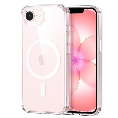ESR for iPhone 17e/iPhone 16e Case, Compatible with MagSafe, Shockproof Military-Grade Protection, Scratch-Resistant Back, Magnetic Phone Case for iPhone 17e/iPhone 16e, Classic Hybrid Case, Clear