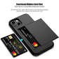 Nvollnoe Compatible with iPhone 15 Case with Card Holder Heavy Duty Protective Dual Layer Shockproof Hidden Card Slot Slim Wallet Phone Cover for Women&Men 6.1 inch(Black)