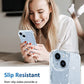 MIODIK Compatible with iPhone 14 Case with Screen Protector + Camera Lens Protector, [Non-Yellowing] Clear Glitter Phone Case, Protective Shockproof Women Cover for 6.1 Inch - Sparkle Clear