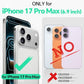 TUCCH Wallet Case for iPhone 17 Pro Max (6.9") 2025, RFID Blocking 4 Card Holders | Kickstand | Shockproof TPU Shell | PU Leather | Magnetic Closure | Protective Flip Folio Cover | Black