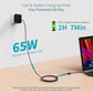 Charger for Lenovo Laptop IdeaPad 1/3/5 Slim 3/3i Flex 5 (14 15 16 Inch) V14 V15 V17 S145 S340 S540 320 320S 330 330S Lengthened Power Cord Round Tip AC Adapter 65W 45W