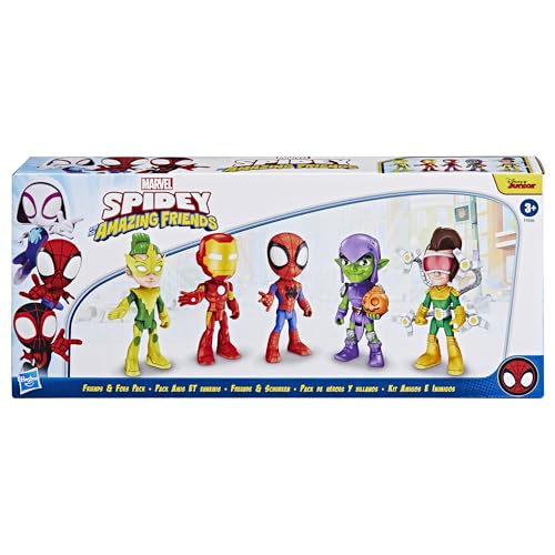 Spidey and his Amazing Friends Hasbro Marvel, Friends & Foes Pack, 5 Action Figures, 4-Inch, Preschool Super Hero Toys for Kids Ages 3 and Up ( Exclusive)