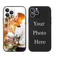 Custom Pictures Phone Case for iPhone 17/16/15/14/13/12/11 Pro Max Mini, Personalized Phone Cases, Customized Photo Black Liquid Silicone Soft Gel Rubber Cover for Birthday Friends Family
