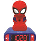 LEXiBOOK, Spider-Man Nightlight Alarm Clock, RL800SP | Sounds & Melodies, LCD Backlit screen, Luminous, Snooze, Blue