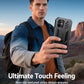 FNTCASE for iPhone 12 Phone Case: for iPhone 12 Pro Phone Case Military Grade Drop Proof Rugged Protective Cover with Kickstand | Matte Textured Shockproof TPU Hybrid Bumper Cases 6.1 inch - Black