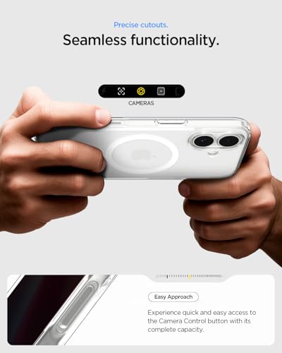 Spigen Ultra Hybrid MagFit Case for iPhone 17 - Clear White | MagSafe Compatible, Anti-Yellowing Crystal Clarity, Patented Air Cushion, MIL-STD-810H Military-Grade Drop Protection
