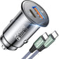 AINOPE 67.5W Car Charger USB C Fast Charge, PD 45W USB C Car Charger Fast Charging【Mini & Metal】 Cigarette Lighter Adapter USB-C Type C Car Charger for iPhone 17 16 15 Pro Max, for Samsung S26 S25